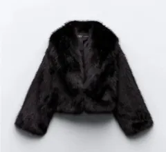 ZARA クロップド ファー ジャケット ショート ファーアウター