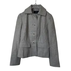 【美品】NEWYORKER テーラードジャケット グレー 7AR【ZK78】