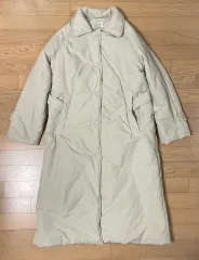 F / ディバショップ DIVA# ダウンジャケット ロング丈 トレンチコート ライトグレー