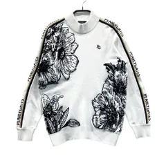 サイズ：0 PEARLY GATES パーリーゲイツ  長袖 ニットセーター 花総柄 ホワイト系 [240101568018] ゴルフウェア レディース ストスト