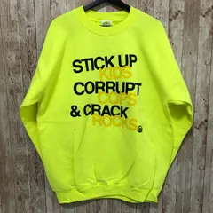 タ　Milkcrate Athletics（ミルククレート・アスレチックス）　裏起毛　トレーナー　スウェットシャツ　イエローグリーン　L　【訳アリ】