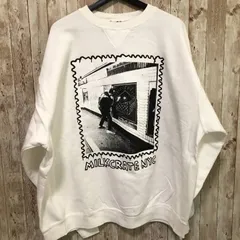 タ　Milkcrate Athletics（ミルククレート・アスレチックス）　裏起毛　トレーナー　スウェットシャツ　ホワイト　XL　【訳アリ】