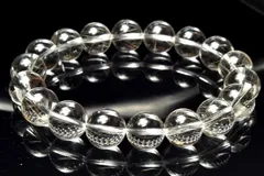 【１点物】高透明◇繊細銀針 シルバールチルクォーツ　11-11.5mm　ブレスレット パワーストーン 天然石 _MC4024