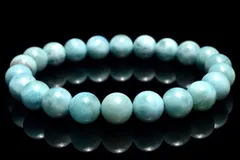 【１点物】ドミニカブルー◇カリブの海の宝石 ラリマー　8.5mm　ブレスレット パワーストーン 天然石 _MC4234