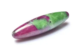 【１点物】ナイジェリア産 ルビーインゾイサイト　43x11mm　天珠 ビーズ パワーストーン 天然石 _PC9057
