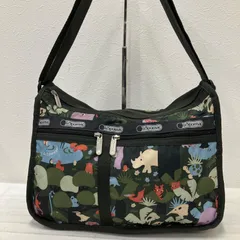 8856　LeSportsac レスポートサック　ショルダーバッグ　デラックスエブリデイ　グリーン　緑　動物　アニマル　レディース　軽量　カジュアル　シンプル