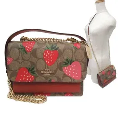 【新品】コーチ CH521 IME7V(カーキマルチ) バッグ ショルダーバッグ COACH KLARE シグネチャー ワイルド ストロベリー ミニ クロスボディ チェーンショルダー 斜めがけ 肩掛け アウトレット レディースディース