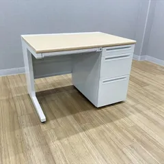 プラス 片袖デスク 3段袖 US-1 オフィスデスク W1000 D600 プレーン