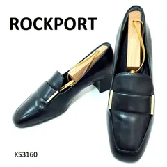 ロックポート　美品　スクエアトゥ　金具　本革　レザー　23.5cm