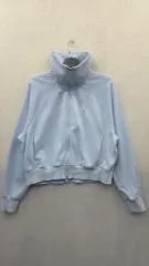 383 New Balance ニューバランス レディース クロップド ハイネック ジップアップ S(85) スカイブルー