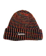 シュプリーム SUPREME Rainbow Loose Gauge Beanie レインボー ルーズゲージ ビーニー 黒 帽子 メンズ帽子 ニット帽 マルチカラー 101hat-203