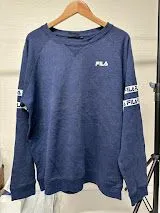 FILA 袖ロゴテープ スウェット ネイビー L US古着
