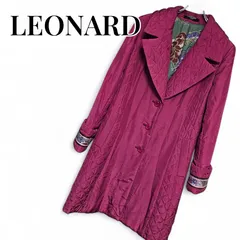 LEONARD レオナール くすみピンク レディース アウター ジャケット ロングコート 花柄 11ARサイズ Lサイズ相当 164KJのサムネイル