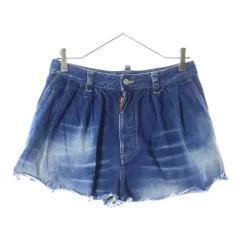 DSQUARED2 (ディースクエアード) 22SS カットオフデニムショーツ ブル― ショートパンツ レディース S75MU0393 S30663
