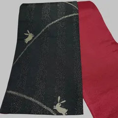 T-375　半幅帯　小袋帯　浴衣帯　ポリエステル　レディース　カジュアル　小紋や紬、浴衣などに