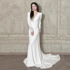 花嫁のためのフレンチスタイルウェディングドレス、2026年冬の新作フレンチスタイルチャイナウェディングドレス。レースのトレーン付き。フォレストスタイル、妖精のようなスタイル。