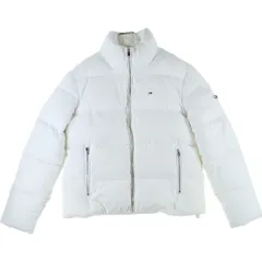 TOMMY JEANS (トミージーンズ) フロントロゴ刺繍 ダウンジャケット ホワイト DW0DW07110