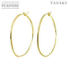 タサキ TASAKI フープ ピアス K18 YG イエローゴールド 750 田崎真珠 Earrings Pierced 90305876