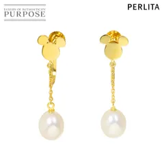 ミキモト MIKIMOTO ペルリータ 淡水真珠 6.0mm イヤリング K18 YG イエローゴールド 750 パール Earrings 90306628