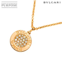 ブルガリ BVLGARI ダブル ロゴ パヴェ ダイヤ オニキス ネックレス 43cm K18 PG ピンクゴールド 750 Necklace 90308876