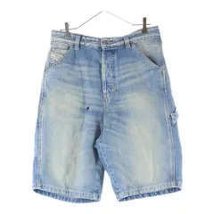DIESEL (ディーゼル) 24SS D-LIVERY-SHORT カーペンター ハーフデニムパンツ ショーツ インディゴ A14072