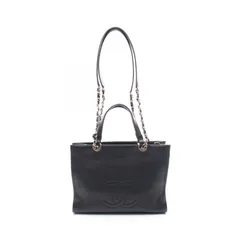 シャネル CHANEL ショルダーバッグ ココマーク ブラック レザー ココマーク 2wayトートバッグ レディース Used A