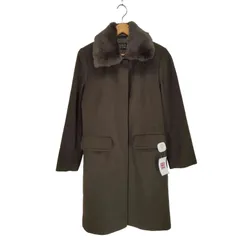 ベルタボーノ BELTA BUONO cashmere カシミヤ混襟ファー比翼ステンカラーコート レディース 表記無 