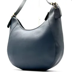 希少品 COACH コーチ OLD COACH ハーフムーン wooster ブルックリン HOBO ホーボー ショルダーバッグ ネイビー グラブタンレザー 大容量