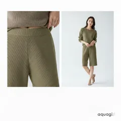 aquagirl アクアガール【38】ニットショートパンツ リブ編み 新品タグ付