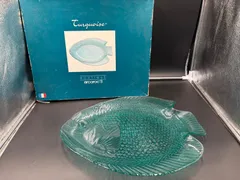 アルコロック（Arcoroc）製 ヴィンテージ 魚型ガラス皿