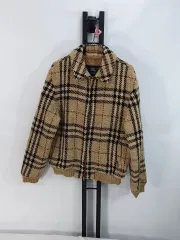 バーバリー ブルゾン ウールニット ノヴァ ビッグ チェック ハリントン ジャケット 50