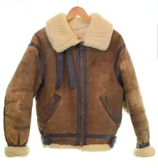 アビレックス AVIREX アヴィレックス  B-3 ムートン フライト ジャケット 茶 Flight Jacket TYPE B3 MADE in USA SHEEPSKIN シープスキン 羊革 36 ジャケット ブラウン 103MT-3851
