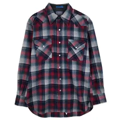 古着 70年代 ペンドルトン PENDLETON オンブレチェック ウールウエスタンシャツ USA製 メンズM相当 ヴィンテージ/evb033363