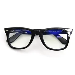 美品 Ray-Ban レイバン サングラス RB2140-F WAYFARER イタリア製 901/5F ブラック  54000311