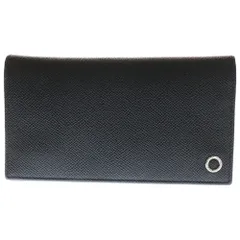 BVLGARI (ブルガリ) グレインレザー ロングウォレット 2つ折り長財布 ブラック