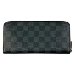 ▽▽LOUIS VUITTON ルイヴィトン ダミエ・グラフィット ジッピーウォレット・ヴェルティカル N63095 ブラック