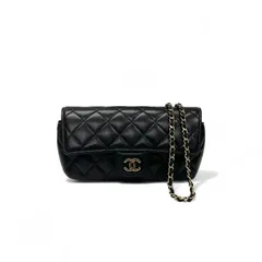 シャネル CHANEL バッグ ショルダーバッグ ラムスキン ブラック ゴールド ココマーク マトラッセ メガネケース チェーン