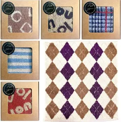 3world ギフト タオルハンカチ 25x25cm プチギフト プレゼント 個包装 ラッピング済 綿100％ 退職 (メンズ6枚,  中)