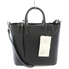 グリーンレーベルリラクシング ユナイテッドアローズ green label relaxing 2WAYスクエアバッグ ハンドバッグ ショルダーバッグ フェイクレザー ワンカラー 無地 F 黒 ブラック タグ付き 3532-699-1298-0900 /BB