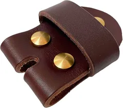 start.side 牛革 牛皮 交換用 ベルト バックル用 バックル対応接続部品 (04茶ブラウン穴あり,  Free Size)