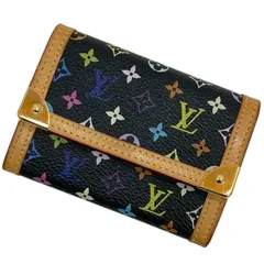 【中古】LOUIS VUITTON | ルイ・ヴィトン ポルトモネプラ モノグラム マルチカラー コインケース M92656 ブラック【尾張小牧店】
