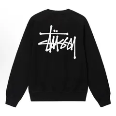 スツーシー新品未使用 STUSSY ロゴプリント クルーネック ロングスリーブ プルオーバー スウェットシャツ 男女兼用