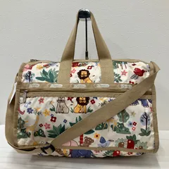 8850　LeSportsac レスポートサック　2way　ボストンバッグ　旅行用バッグ　トラベルバッグ　ベージュ　動物　アニマル　レディース　軽量　カジュアル　シンプル