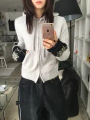 ピーナッツDAIZ MEN ベイビー ニット ジップアップ グレー 出品