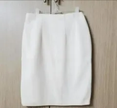 スカート ミディ丈 白 S