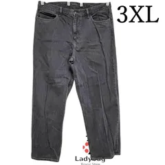 ユニクロ　メンズ　ワイドストレートジーンズ　ダークグレー　40　3XL　ウエスト107