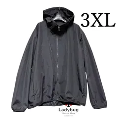 GU　メンズ　ウィンドプルーフシェルパーカ　撥水ジャケット　黒　カーキ　　3XL