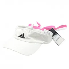 【新品】アディダス サンバイザー 白×ピンク リボン HEAT.RDY レディース OSFW(54-57cm) ゴルフウェア adidas