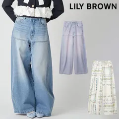 【新作10%OFF】【即納】 リリー ブラウン LILY BROWN ボトムス 26春夏 ダブルニーカーブワイドデニムパンツ ジーンズ フルレングス lwfp261040