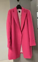 NANING9 ホットピンク ロング ジャケット コート